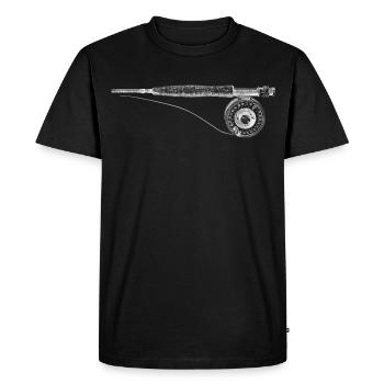 Pêche à la mouche - T-shirt Premium bio Homme - noir - Devant - Nico (187cm)