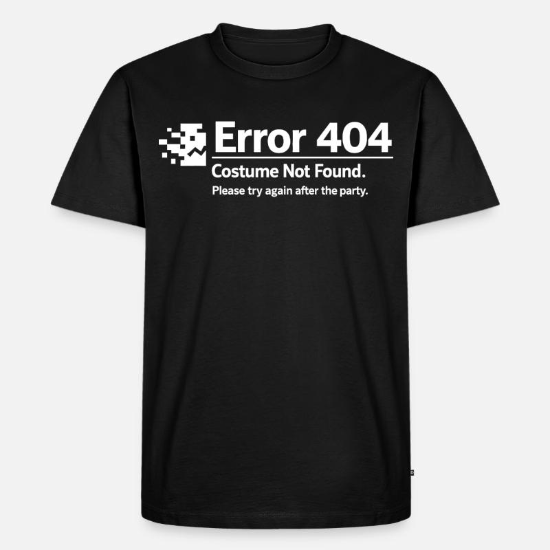 Error 404 Costume Not Found - Men's Premium Organic T-Shirt - black