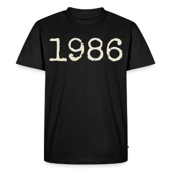 1986 Birthday Gift - Awesome since 1986 - Men's Premium Organic T-Shirt - black - Front - Nico (187cm)