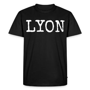 Lyon - T-shirt Premium bio Homme - noir - Devant - Nico (187cm)