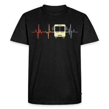 Bus Heart Rate - Men's Premium Organic T-Shirt - black - Front - Nico (187cm)