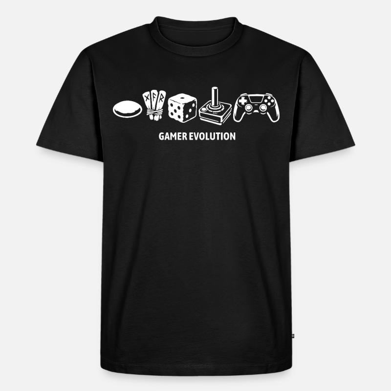 Controller Evolution | Gamer - Männer Premium Bio T-Shirt - Schwarz