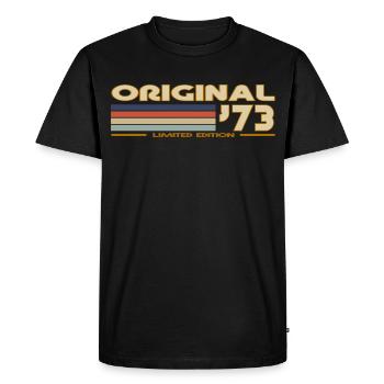 Retro vintage 1973 - Men's Premium Organic T-Shirt - black - Front - Nico (187cm)