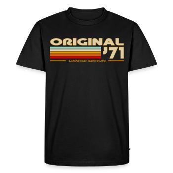 Original 1971 - T-shirt Premium bio Homme - noir - Devant - Nico (187cm)