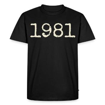 Cadeau Anniversaire 1981 - Génial depuis 1981 - T-shirt Premium bio Homme - noir - Devant - Nico (187cm)
