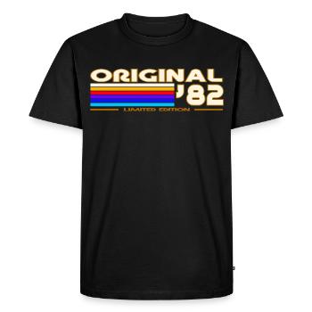 Original 82 Retro Rainbow - Men's Premium Organic T-Shirt - black - Front - Nico (187cm)