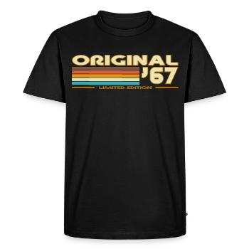 Original 67 Retro Rainbow - Men's Premium Organic T-Shirt - black - Front - Nico (187cm)