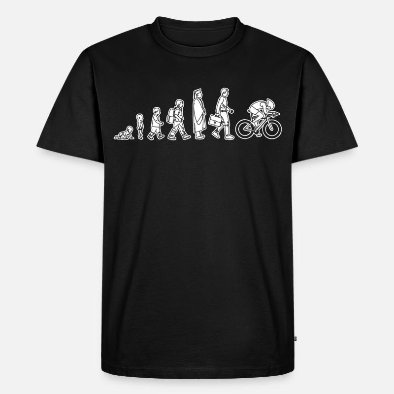 Evolution eines Radfahrers - Männer Premium Bio T-Shirt - Schwarz