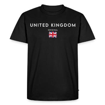 Flag of the United Kingdom, British pride - Men's Premium Organic T-Shirt - black - Front - Nico (187cm)