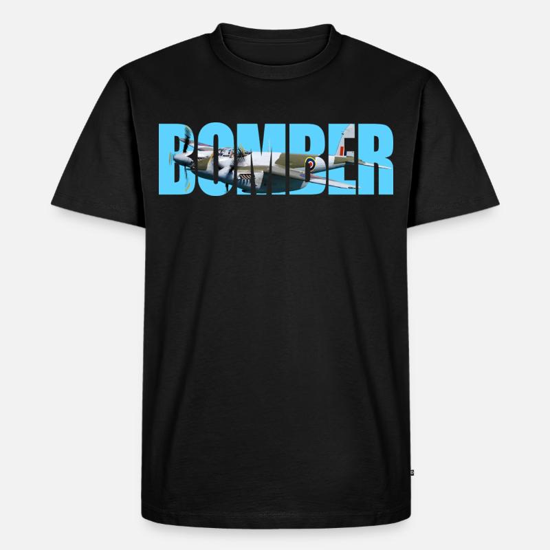 Bomber DH.98 Mosquito - Männer Premium Bio T-Shirt - Schwarz