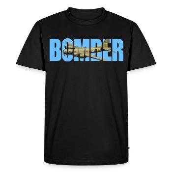 bombardier B-17 Forteresse volante - T-shirt Premium bio Homme - noir - Devant - Nico (187cm)
