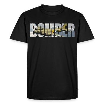 bombardier B-17 Forteresse volante - T-shirt Premium bio Homme - noir - Devant - Nico (187cm)
