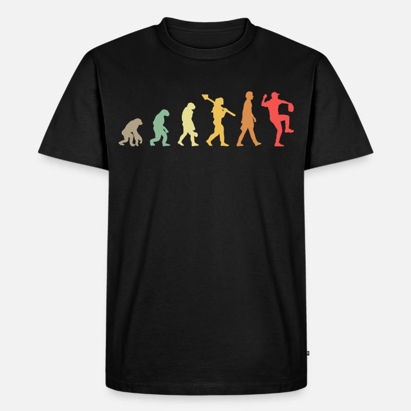 Baseball Evolution - Männer Premium Bio T-Shirt - Schwarz