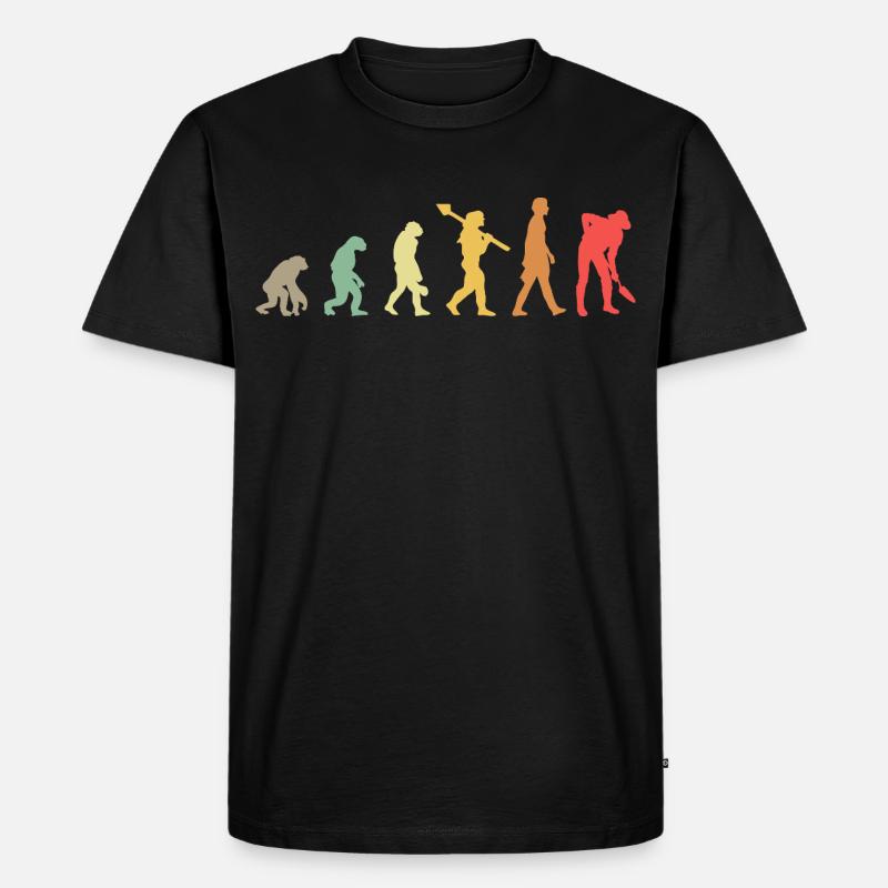 Evolution Farmer  - Männer Premium Bio T-Shirt - Schwarz