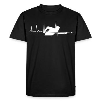 Heartbeat Billard - T-shirt Premium bio Homme - noir - Devant - Nico (187cm)