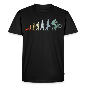 Évolution du BMX Vintage - T-shirt Premium bio Homme - noir - Devant - Nico (187cm)