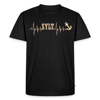 Mer du Nord, Île de Sylt, Mer des Wadden, Amusement - T-shirt Premium bio Homme - noir - Devant - Nico (187cm)