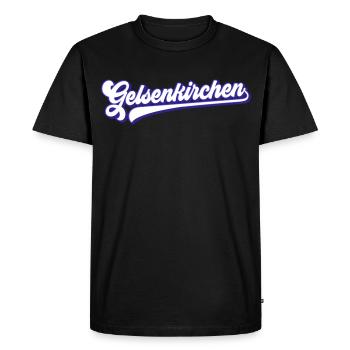 Gelsenkirchen Text | Colors changeable - Men's Premium Organic T-Shirt - black - Front - Nico (187cm)