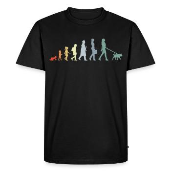 Dog owner Evolution - Men's Premium Organic T-Shirt - black - Front - Nico (187cm)