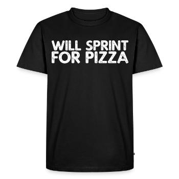 Will Sprinter pour la pizza - T-shirt Premium bio Homme - noir - Devant - Nico (187cm)