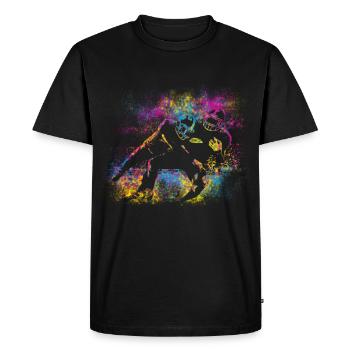 Couleurs de football - T-shirt Premium bio Homme - noir - Devant - Nico (187cm)