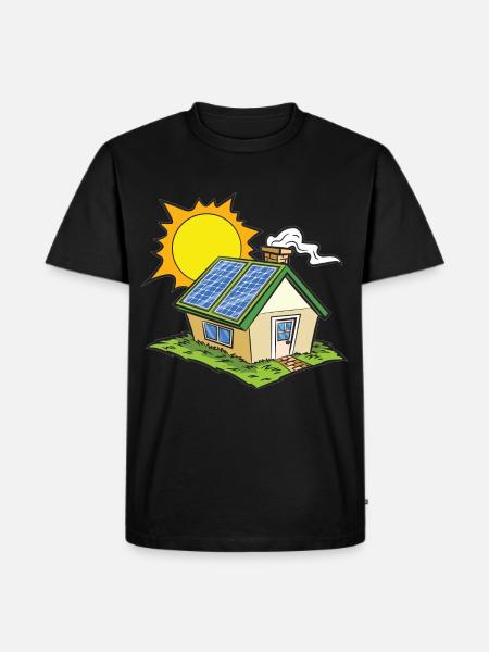 Grünes Haus - Männer Premium Bio T-Shirt - Schwarz