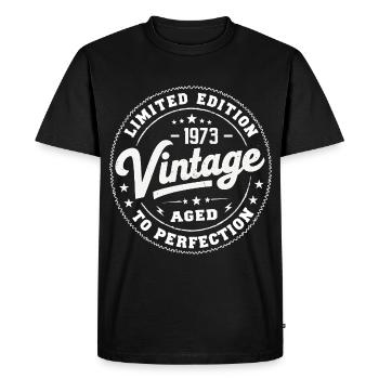 Légende depuis 1973 Génial depuis 1973 Retro 1973 - T-shirt Premium bio Homme - noir - Devant - Nico (187cm)