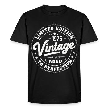 Légende depuis 1975 Génial depuis 1975 Retro 1975 - T-shirt Premium bio Homme - noir - Devant - Nico (187cm)