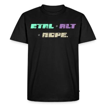 CTRL ALT Nope - Men's Premium Organic T-Shirt - black - Front - Nico (187cm)