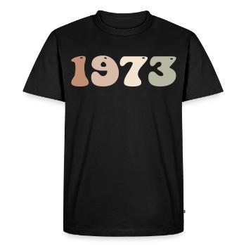 1973 - Men's Premium Organic T-Shirt - black - Front - Nico (187cm)