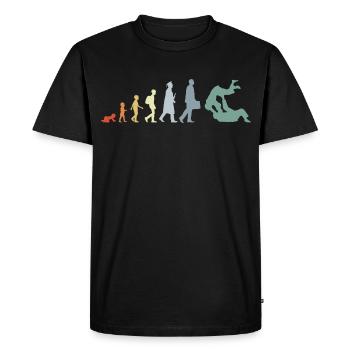 Vintage Judo Evolution - T-shirt Premium bio Homme - noir - Devant - Nico (187cm)
