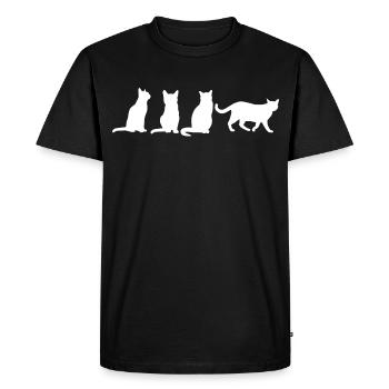 Drôles de chats - T-shirt Premium bio Homme - noir - Devant - Nico (187cm)