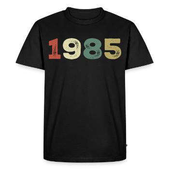 1985 Born in 1985 - Men's Premium Organic T-Shirt - black - Front - Nico (187cm)
