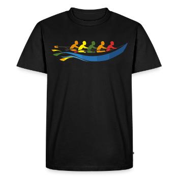 Rowing Team Comic Look - Men's Premium Organic T-Shirt - black - Front - Nico (187cm)