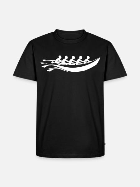 Rowing Team Cartoon Style - Men's Premium Organic T-Shirt - black