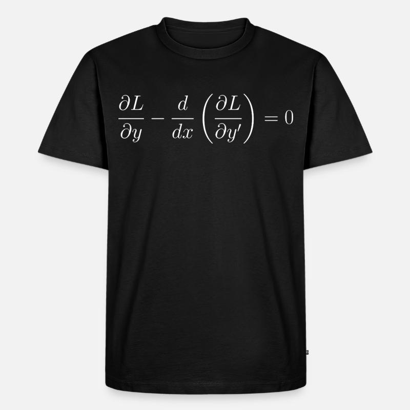 Euler-Lagrange-Gleichungsfundamentalphysik - Männer Premium Bio T-Shirt - Schwarz