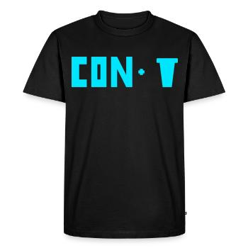 Rébus Drôle Con Pot Jeu de Mots Humour - T-shirt Premium bio Homme - noir - Devant - Nico (187cm)