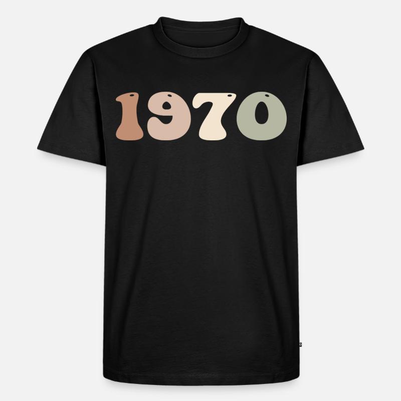 1970 - Männer Premium Bio T-Shirt - Schwarz