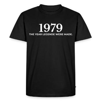 Légendaire Vintage 1979 Rétro Look 1979 - T-shirt Premium bio Homme - noir - Devant - Nico (187cm)