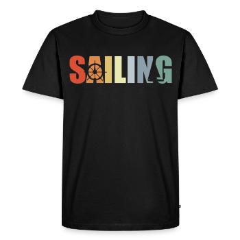 Voilier - T-shirt Premium bio Homme - noir - Devant - Nico (187cm)