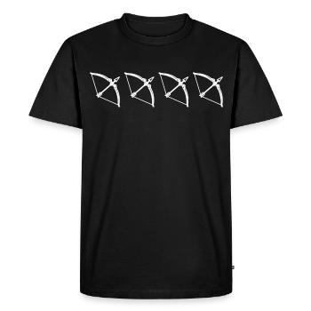 Archery Sketch - Men's Premium Organic T-Shirt - black - Front - Nico (187cm)