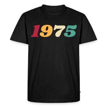 1975 Gift 1975 Anniversary 1975 Retro 1975 - Men's Premium Organic T-Shirt - black - Front - Nico (187cm)