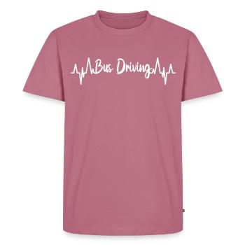 Busfahrer Herzlinie - Männer Premium Bio T-Shirt - Mauve - Vorne - Nico (187cm)
