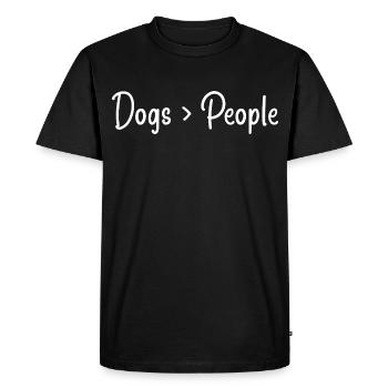 dog lovers - Men's Premium Organic T-Shirt - black - Front - Nico (187cm)