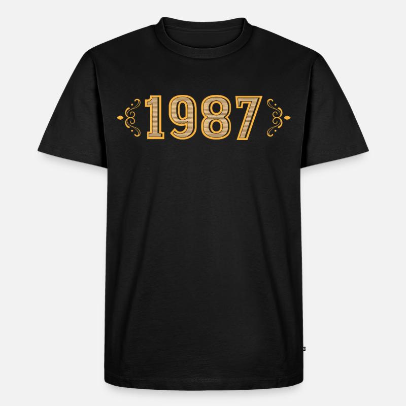 Legende seit 1987, Retro 1987 - Männer Premium Bio T-Shirt - Schwarz