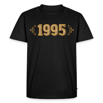 Legend since 1995 retro 1995 - Men's Premium Organic T-Shirt - black - Front - Nico (187cm)