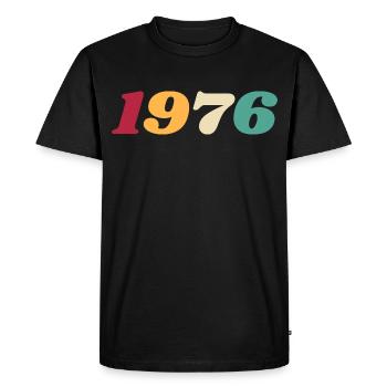 1976 Gift 1976 Birthday 1976 Retro 1976 - Men's Premium Organic T-Shirt - black - Front - Nico (187cm)