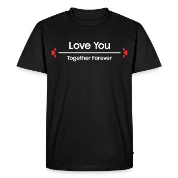 Je T'aime Ensemble Pour Toujours Amour Couple - T-shirt Premium bio Homme - noir - Devant - Nico (187cm)