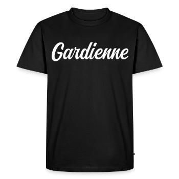 Gardienne - T-shirt Premium bio Homme - noir - Devant - Nico (187cm)