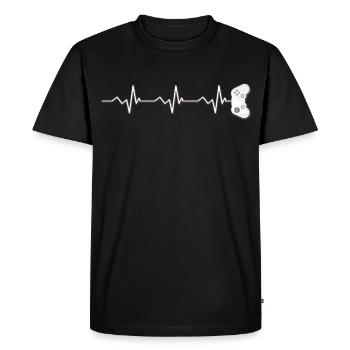 Gamer pulse - Men's Premium Organic T-Shirt - black - Front - Nico (187cm)